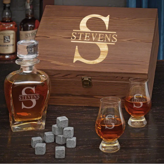 Personalized Decanter and Glencairn Glasses Set