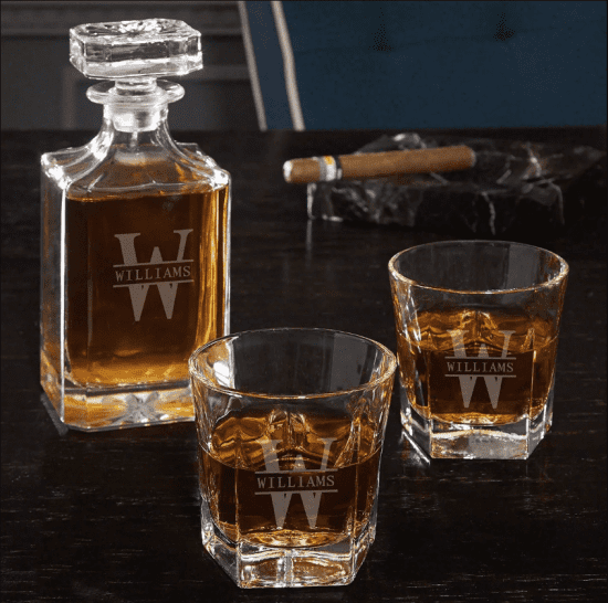 Decanter Glassware Set of Engraved Gifts for Boyfriends
