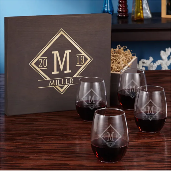 Engraved Wine Tumbler Box Set