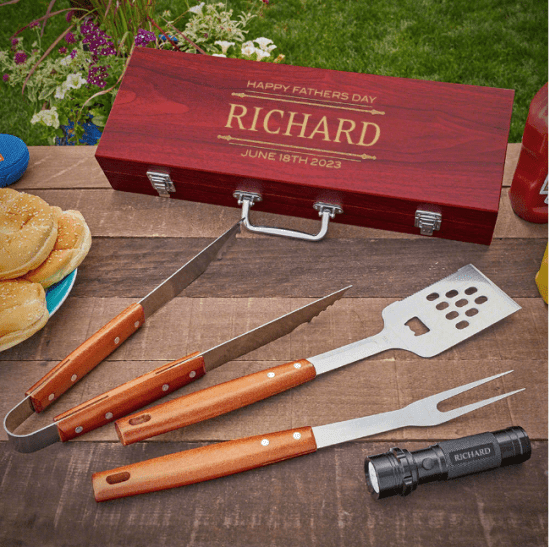 Personalized Grill Tool Set for First Time Father