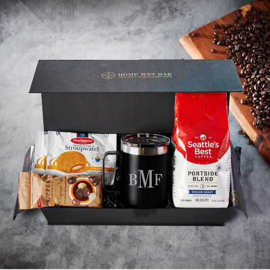 Monogrammed Coffee Lover Set is a First Father’s Day Gift