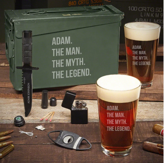 Custom Ammo Can Pint Glass Set