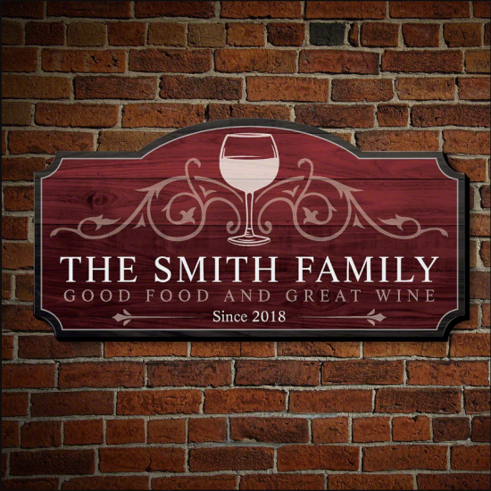 Wine Family Custom Sign