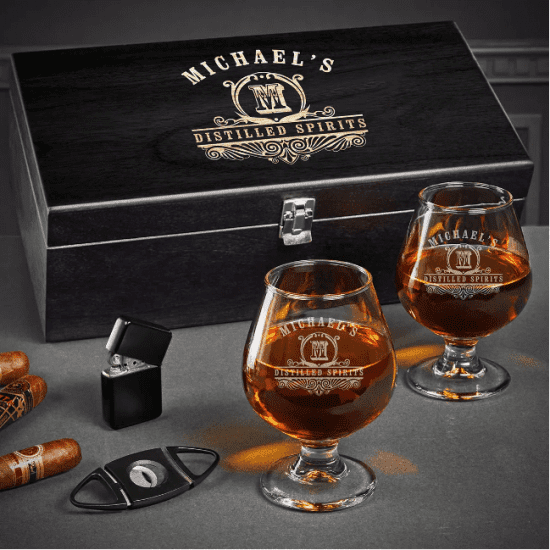 Engraved Cognac Gift Set for Executives