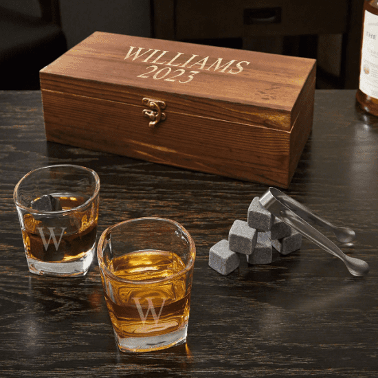 Whiskey Stone Shot Glass Box Set