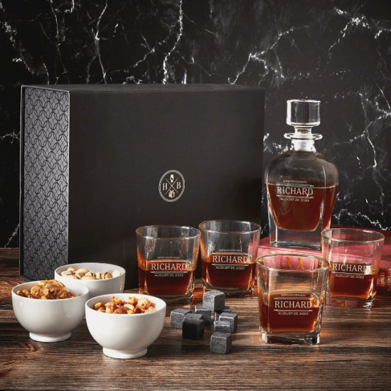 Luxury Whiskey Decanter Box Set