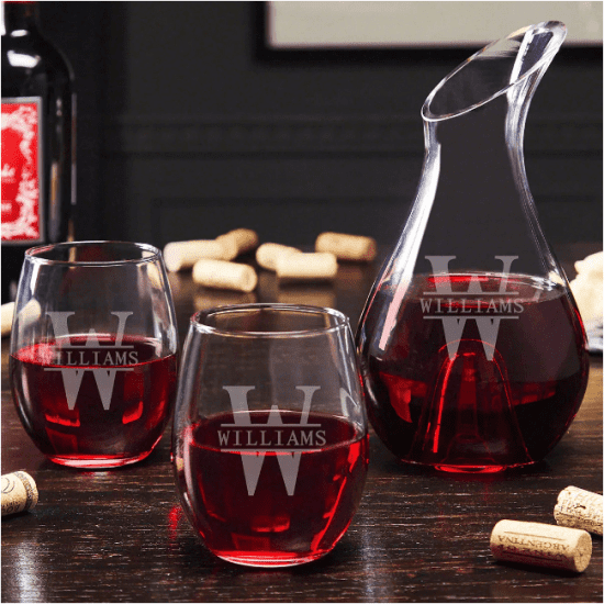 Personalized Wine Decanter Set of Executive Gift Ideas