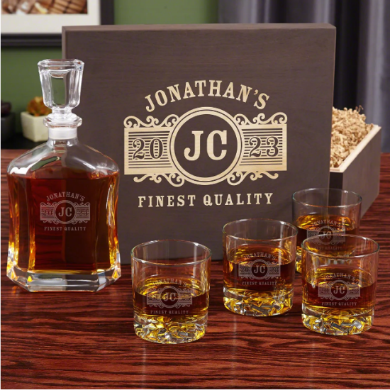 Personalized Whiskey Decanter Set