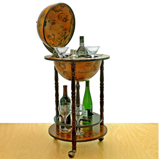 Vintage Globe Bar Cart Birthday Gift Idea