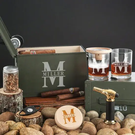 Engraved Cocktail Ammo Can Smoker Set of Luxury Men Gifts