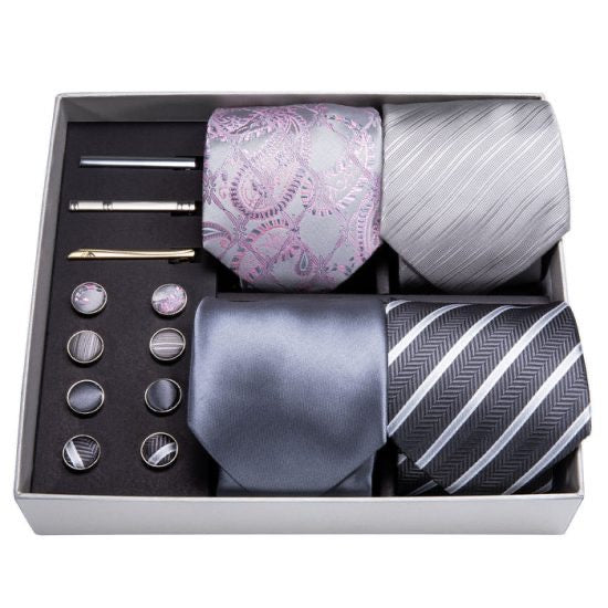 Gift Box with Ties, Socks, and Handkerchiefs