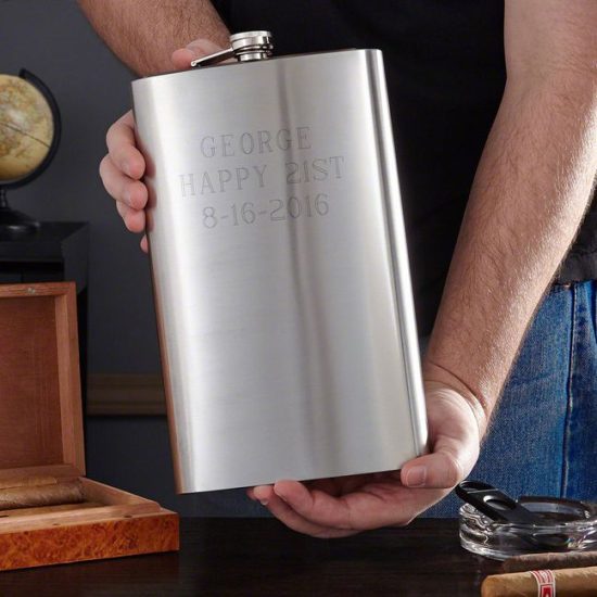 Engraved Giant Flask