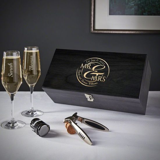 Champagne Set of Unique Wedding Gift Ideas