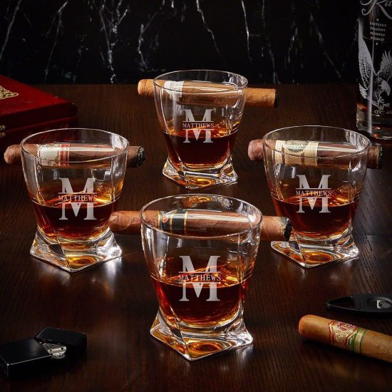 Twist Bourbon & Cigar Glasses