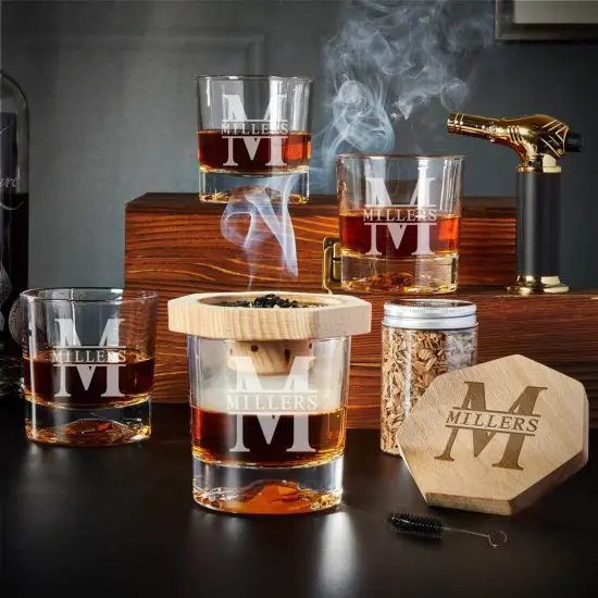 Cocktail smoker gift set for cigar and whiskey lovers