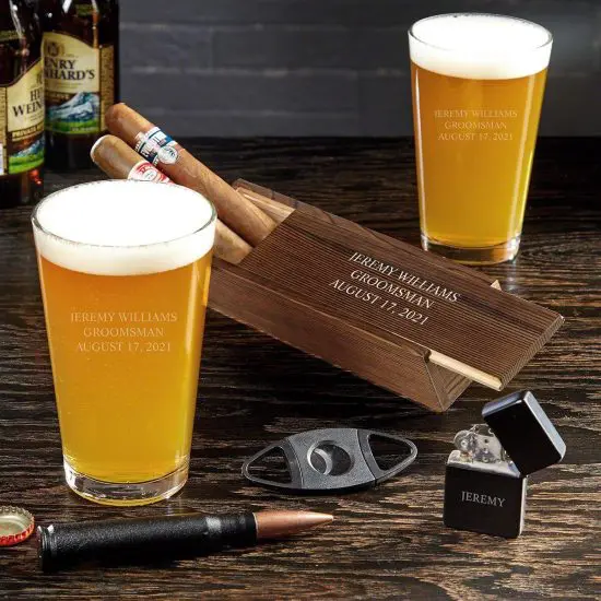 Beer and luxury cigar gift set
