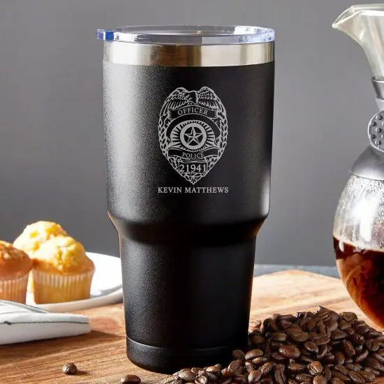 Coffee tumbler gift for police officers