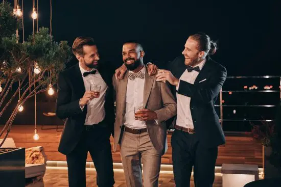 Three men drinking whiskey
