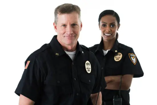 Two law enforcement officers posing