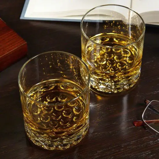 Two old fashioned whiskey glasses