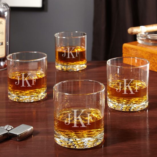 Buckman whiskey glass wedding reception gift set