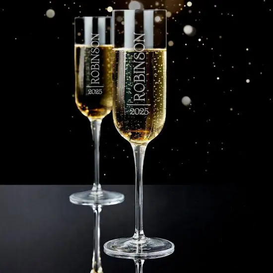 Tall champagne glass set