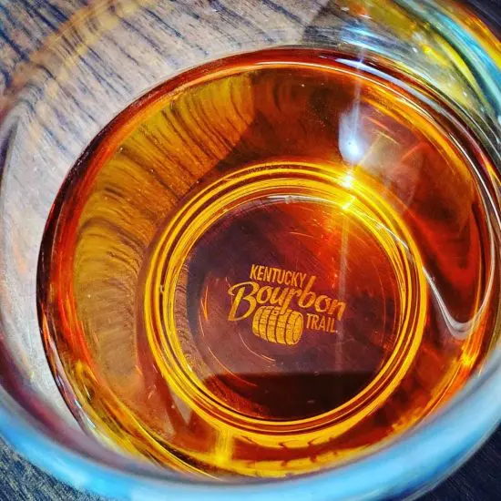 Kentucky bourbon trail glass bottom