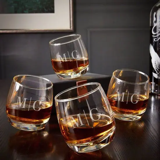 Roly poly whiskey glasses