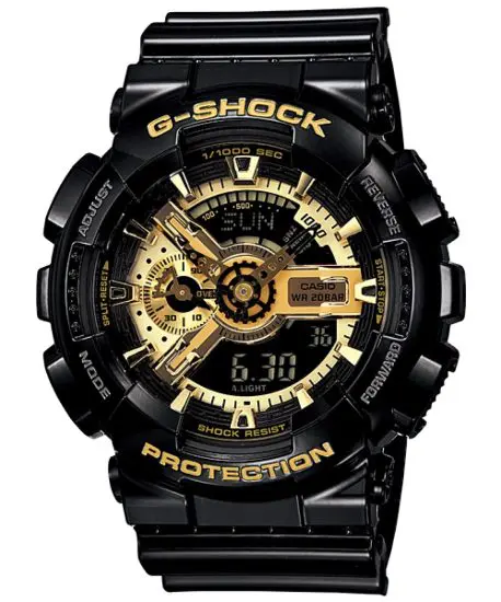 Black and gold Casio G-SHOCK watch for men