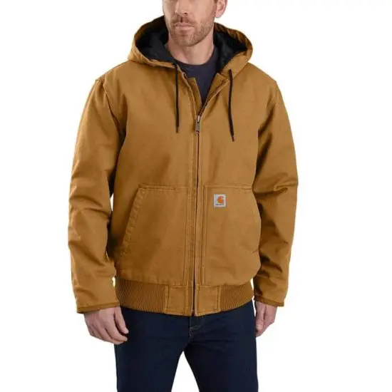 Man wearing a Carhartt insulated jacket