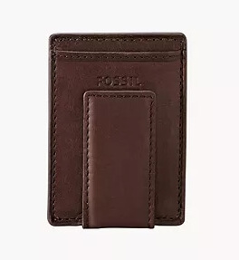 Fossil leather magnetic wallet