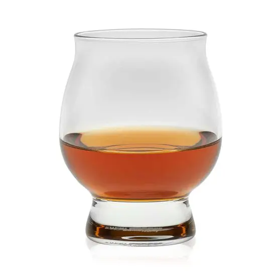 Kentucky bourbon trail whiskey glass with whiskey inside