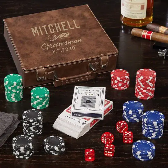 Groomsman box set of card and dice games items