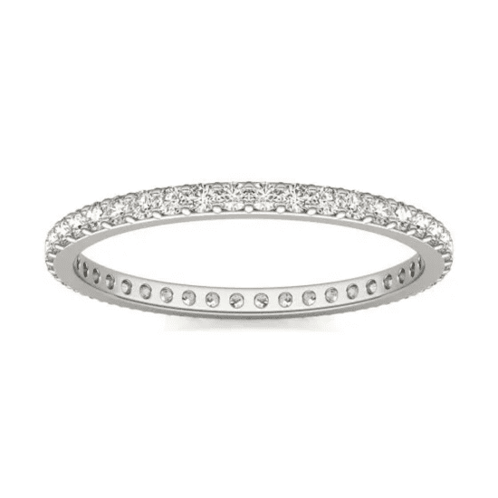 Diamond Shared Prong Eternity Band in Platinum as 20th Anniversary Gift Ideas