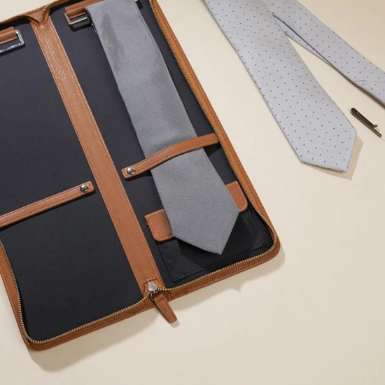 Premium Leather Tie Case as Groomsmen Gifts