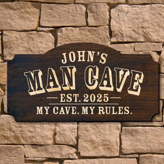 Custom Man Cave Sign for Groom