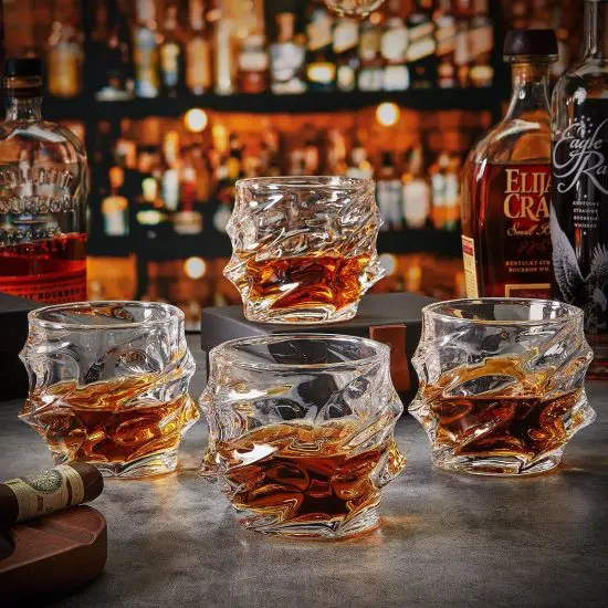 Sculpted Whiskey Glasses