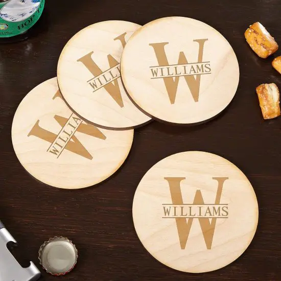 Custom Coaster Set as Gifts for Newlyweds