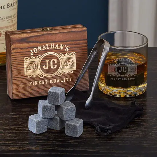 Rocks Glass and Whiskey Stone Set as One of the best Promotion Gift Ideas