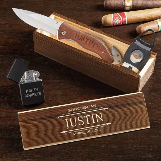 Cigar and Knife Gift Box Set