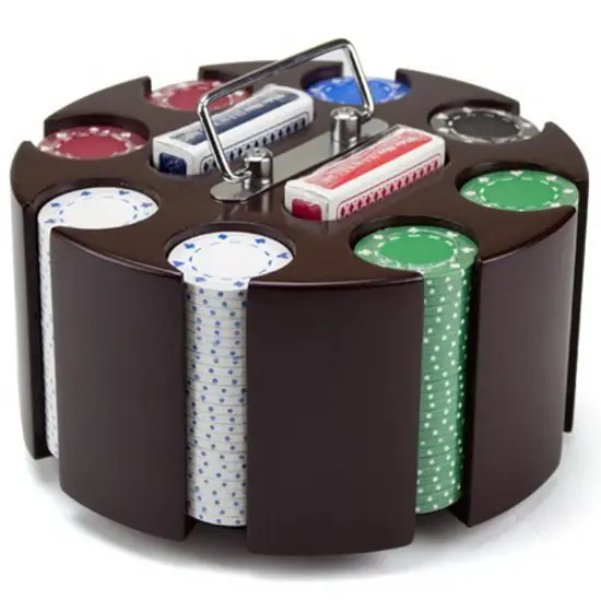 Gram Suited Poker Chip Set in Wooden Carousel Case