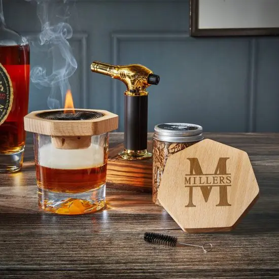 Engraved Cocktail Smoker - 5pc Set as 5th Year Anniversary Gift
