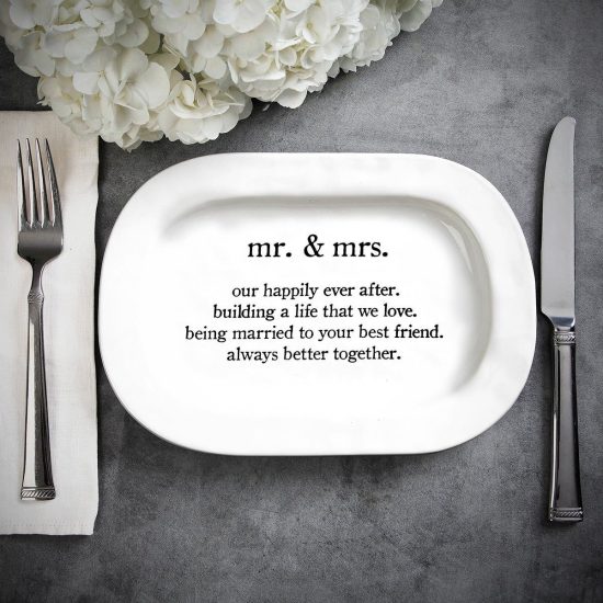 Mr. & Mrs. Wedding Plate
