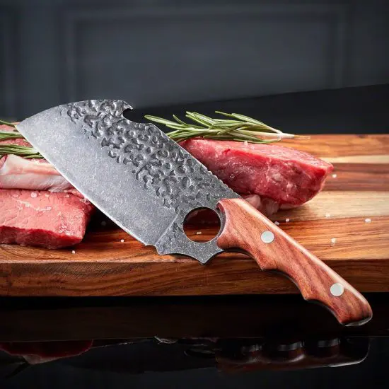 Personalized Meat Cleaver Knife w Bottle Opener