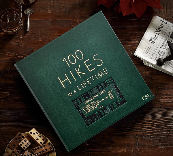 100 Hikes of a Lifetime, Personalized Leather Bound Book