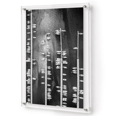 Boat Parking Only Black & White Acrylic Wall Art Print