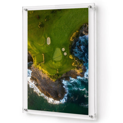 coastal hazard acrylic wall art print hangin on white wall