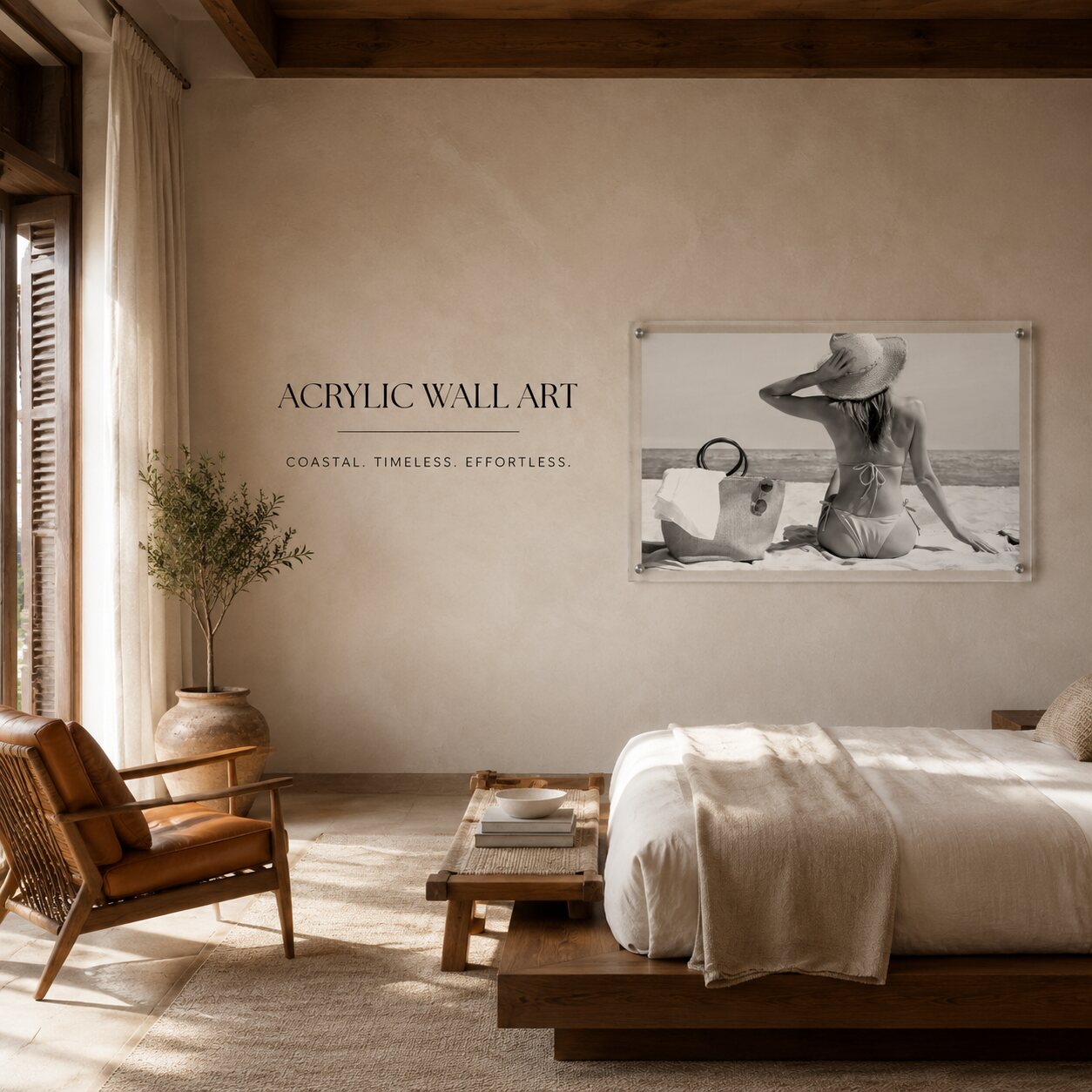 Tan Lines Pending Black & White Acrylic Wall Art Print