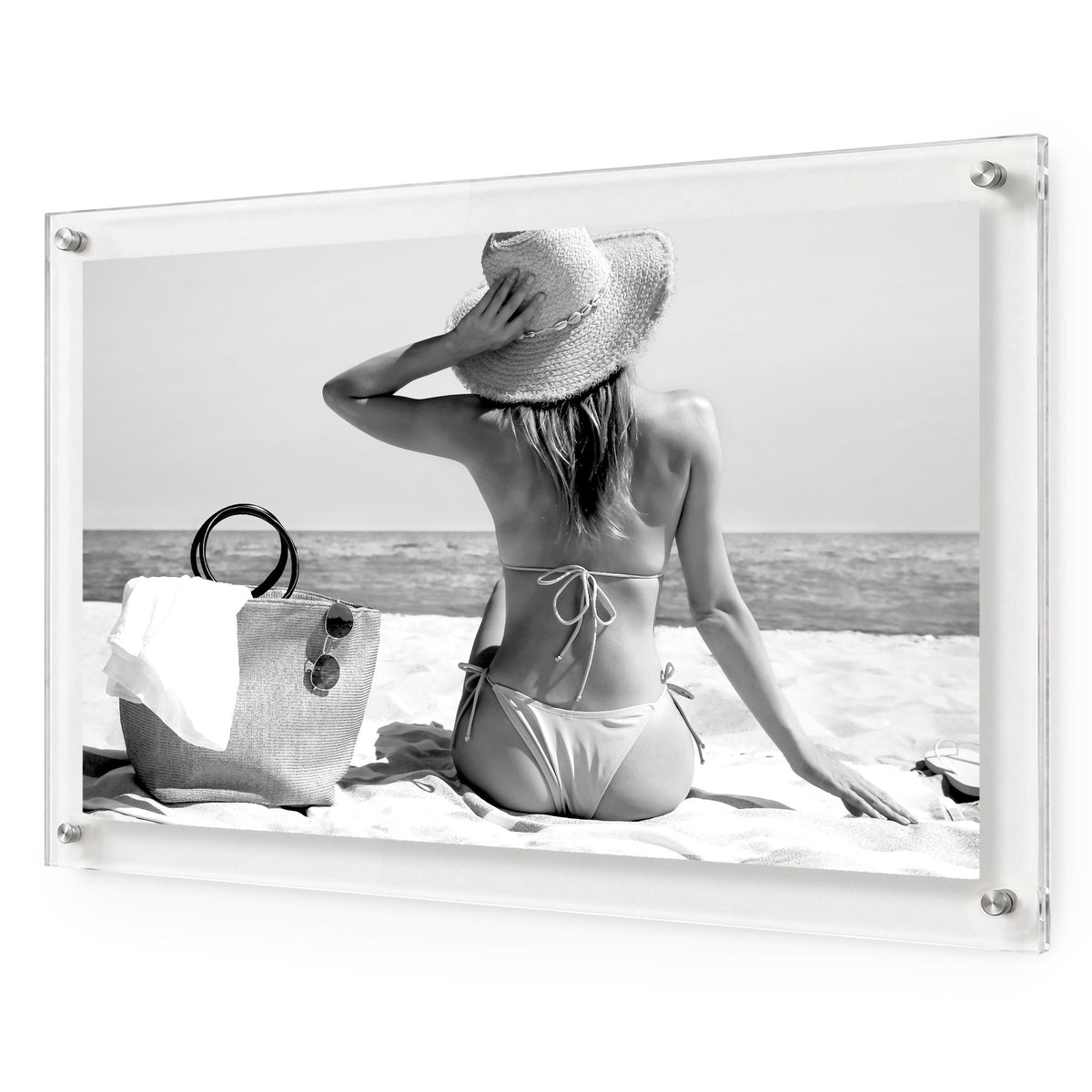 Tan Lines Pending Black & White Acrylic Wall Art Print