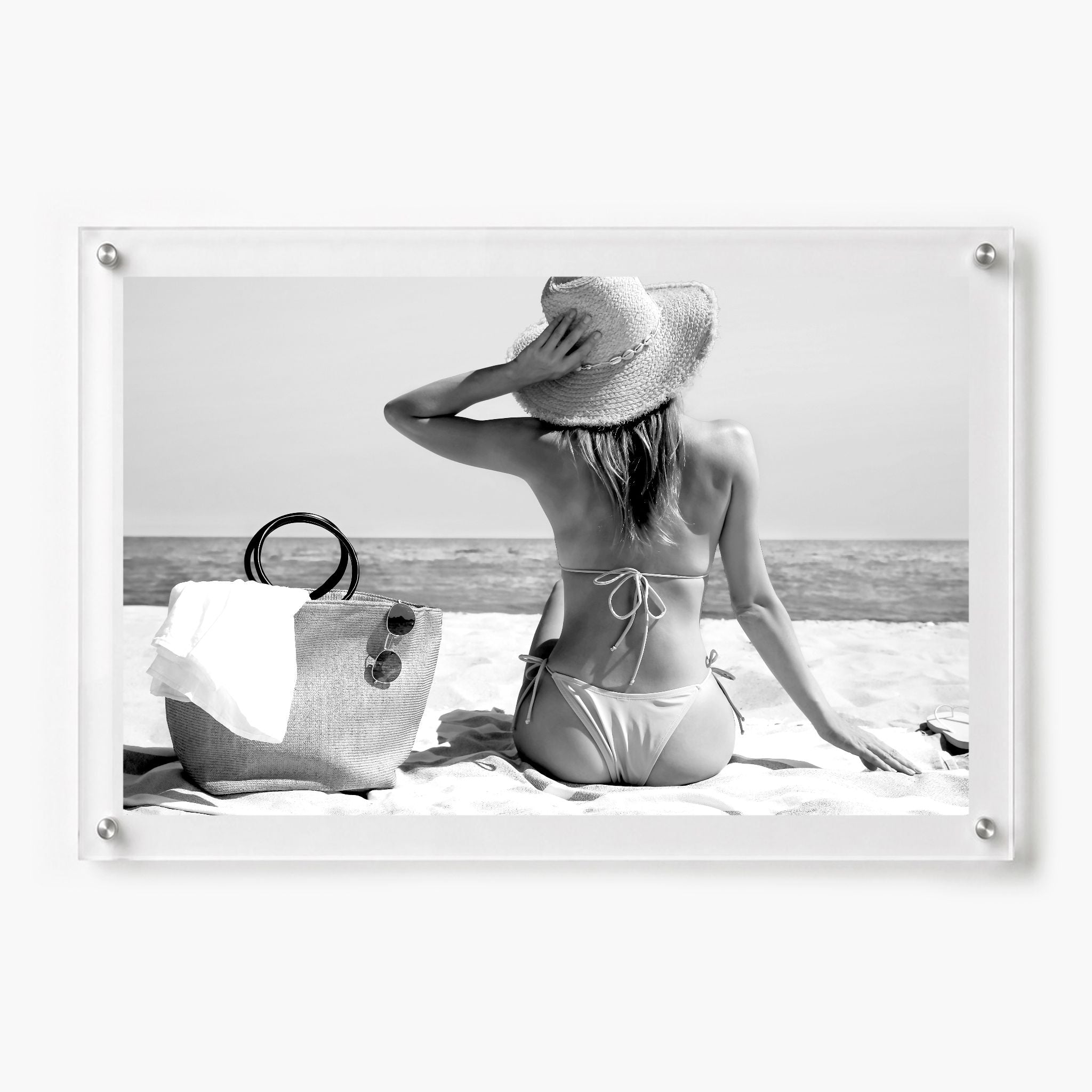 Tan Lines Pending Black & White Acrylic Wall Art Print